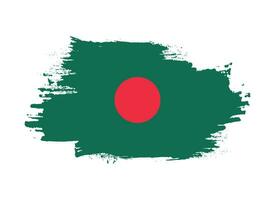 Malen Sie Grunge-Pinselstrich Bangladesch-Flaggenvektor vektor