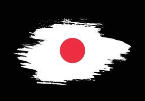 måla borsta stroke form japan flagga vektor