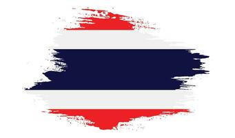 moderner Pinselstrich Thailand-Flaggenvektor vektor