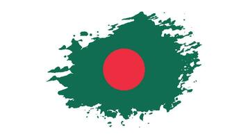 fri borsta stroke bangladesh flagga vektor bild