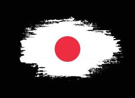 Pinselstrich handgezeichnete Vektor-Japan-Flagge vektor