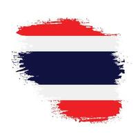 flache Grunge-Textur abstrakter thailändischer Flaggenvektor vektor