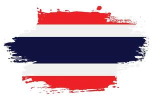 Streifenpinselstrich Thailand-Flaggenvektor vektor