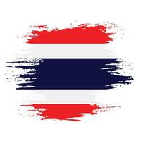 Pinselstrich handgezeichnete Vektor-Thailand-Flagge vektor