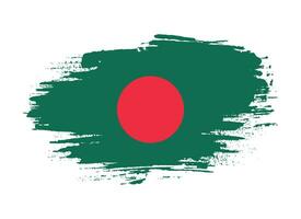 grunge textur bedrövad bangladesh flagga vektor