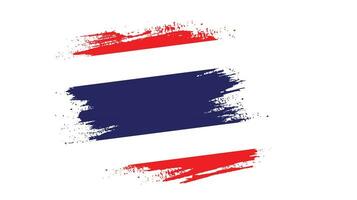 neue Pinsel-Grunge-Textur Thailand-Flaggenvektor vektor