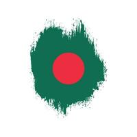 urblekt grungy stil bangladesh flagga vektor