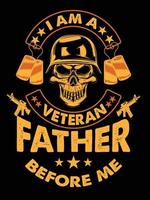 Veteranen-T-Shirt-Design vektor