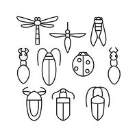 Kostenlose Insektenlinie Icon Vector