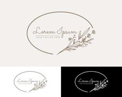 Blumen-Logo-Design. Luxus-Premium-Logo. vektor