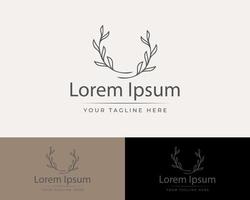 Blumen-Logo-Design. Luxus-Premium-Logo. vektor