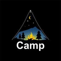 camping design element för logotyp, affisch, kort, baner, emblem, t skjorta. vektor illustration