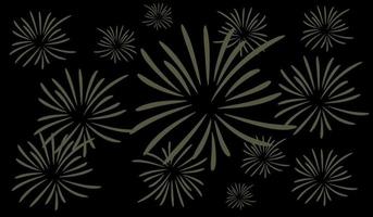 schwarzer abstrakter Feuerwerkshintergrund, Vektorillustration vektor