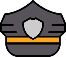 Polizeihut-Vektor-Icon-Design vektor