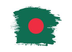 neuer handpinsel bangladesch flaggenvektor vektor