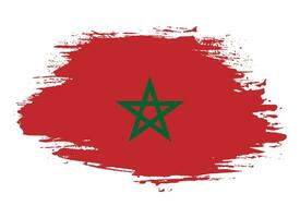 Fleck Pinselstrich Marokko Flagge Vektor