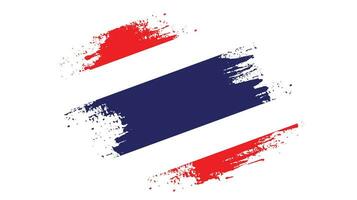 verblasste Grunge-Textur Thailand abstrakter Flaggenvektor vektor