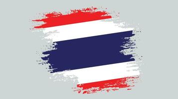 neues thailand-grunge-flaggendesign vektor