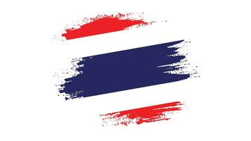 borsta effekt thailand grunge textur flagga vektor