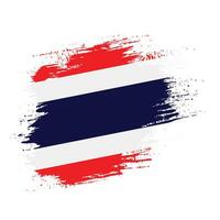 tinte spritzt pinselstrich thailand-flaggenvektor vektor