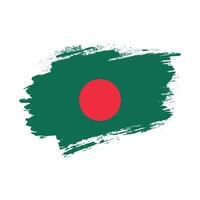 Splash Grunge Textur Bangladesch abstrakte Flagge vektor