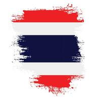 schmutziger pinselstrich thailand-flaggenvektor vektor