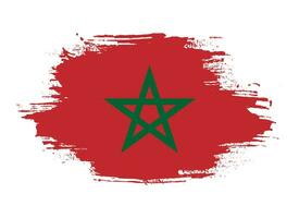 hand malen professionelle abstrakte marokko flaggenvektor vektor