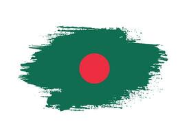 borsta stroke bangladesh flagga vektor