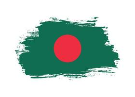 schmutziger Pinselstrich Bangladesch-Flaggenvektor vektor