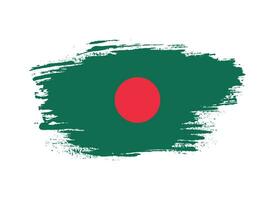 abstrakt grunge stroke bangladesh flagga vektor