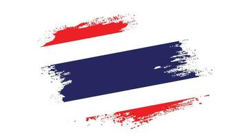 farbenfrohe grafische Grunge-Textur Thailand-Flaggenvektor vektor