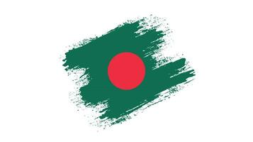 hand måla bangladesh grunge flagga vektor