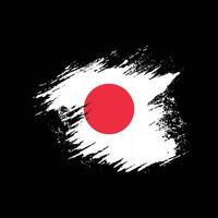 neuer japan-handfarben-grunge-flaggenvektor vektor