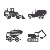fordon grävmaskin bulldozer vektor