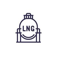 Lng-Tankleitungssymbol, Industriegasspeicher vektor