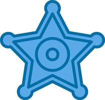 Sheriff-Abzeichen-Vektor-Icon-Design vektor