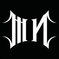 mn-Logo-Monogramm mit abstrakter Form-Design-Vorlage vektor