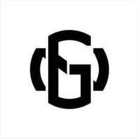 gn logotyp monogram design mall vektor