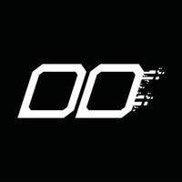 dd logotyp monogram abstrakt hastighet teknologi design mall vektor