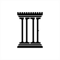 uu-Logo-Monogramm mit Designvorlage in Säulenform vektor