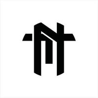 nt-Logo-Monogramm-Designvorlage vektor