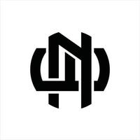 nw logotyp monogram design mall vektor