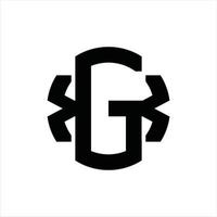 gx-Logo-Monogramm-Designvorlage vektor