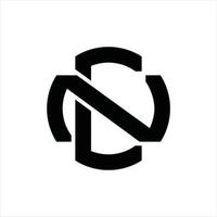 cn-Logo-Monogramm-Design-Vorlage vektor