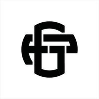 gp logotyp monogram design mall vektor