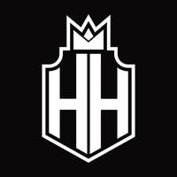 hh-Logo-Monogramm-Designvorlage vektor