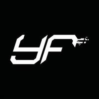 yf-Logo-Monogramm abstrakte Geschwindigkeitstechnologie-Designvorlage vektor