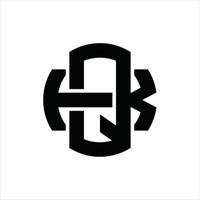 qk-Logo-Monogramm-Designvorlage vektor