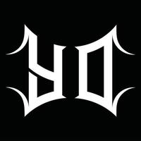 yd-Logo-Monogramm mit abstrakter Form-Design-Vorlage vektor