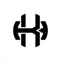 kh-Logo-Monogramm-Designvorlage vektor